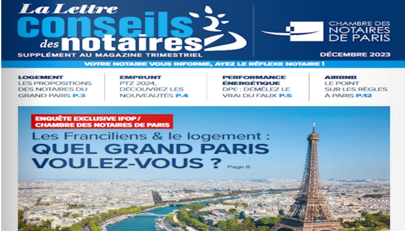 Lettre Conseils des notaires Décembre 2023 Lacourte et Associés